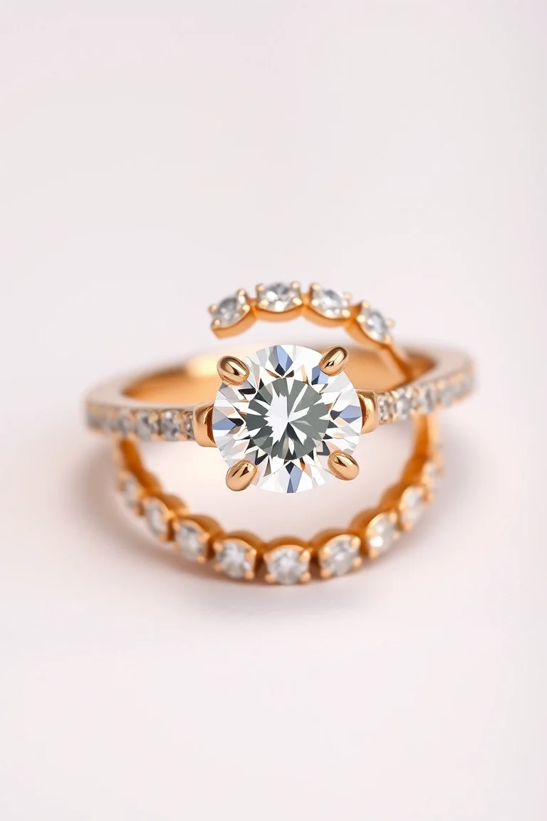 14K Machine Set Diamond Ring VS Quality