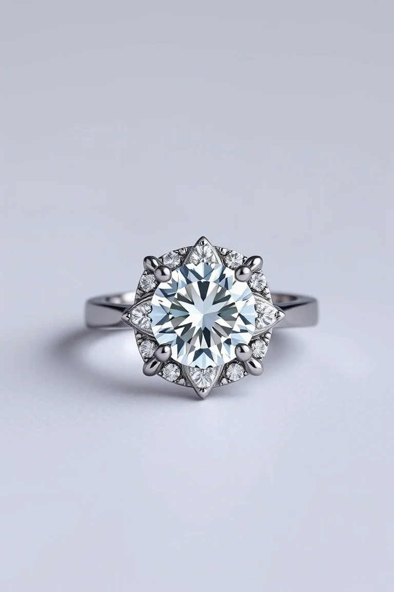 14K Machine Set Diamond Ring VS Quality