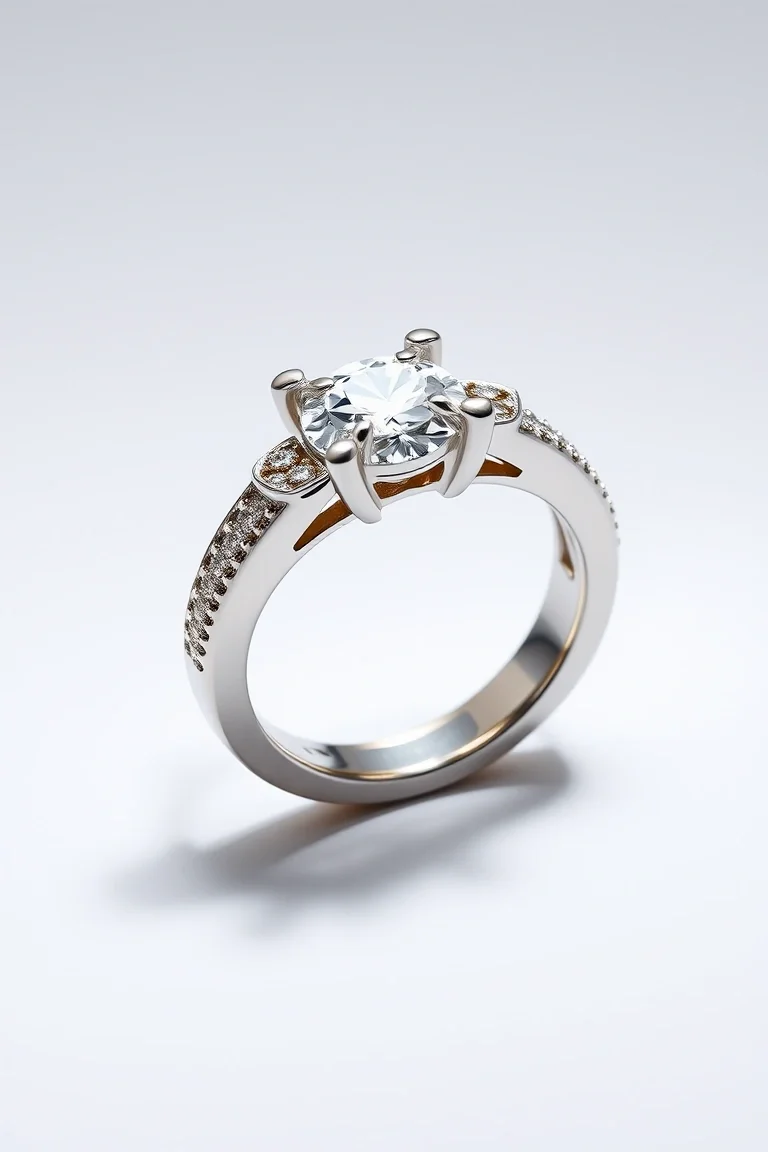 14K Machine Set Diamond Ring VS Quality