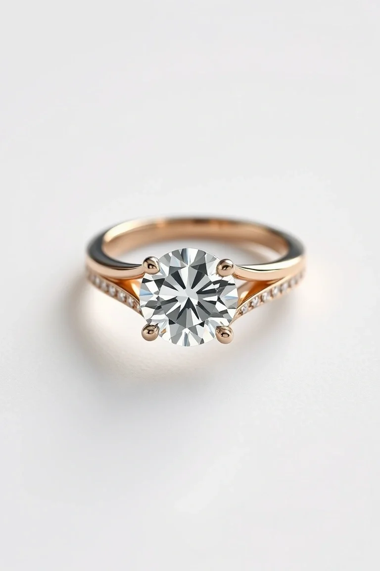 14K Machine Set Diamond Ring VS Quality