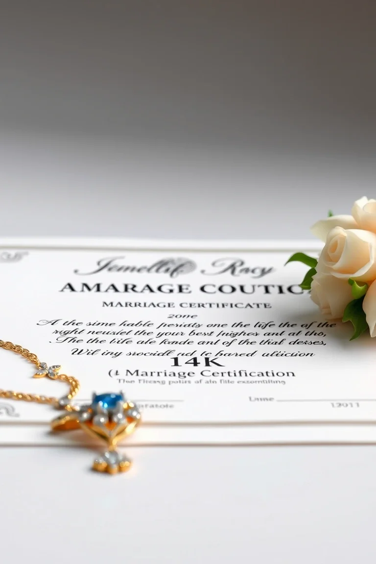 14K MARRIAGE CERTIFICATE