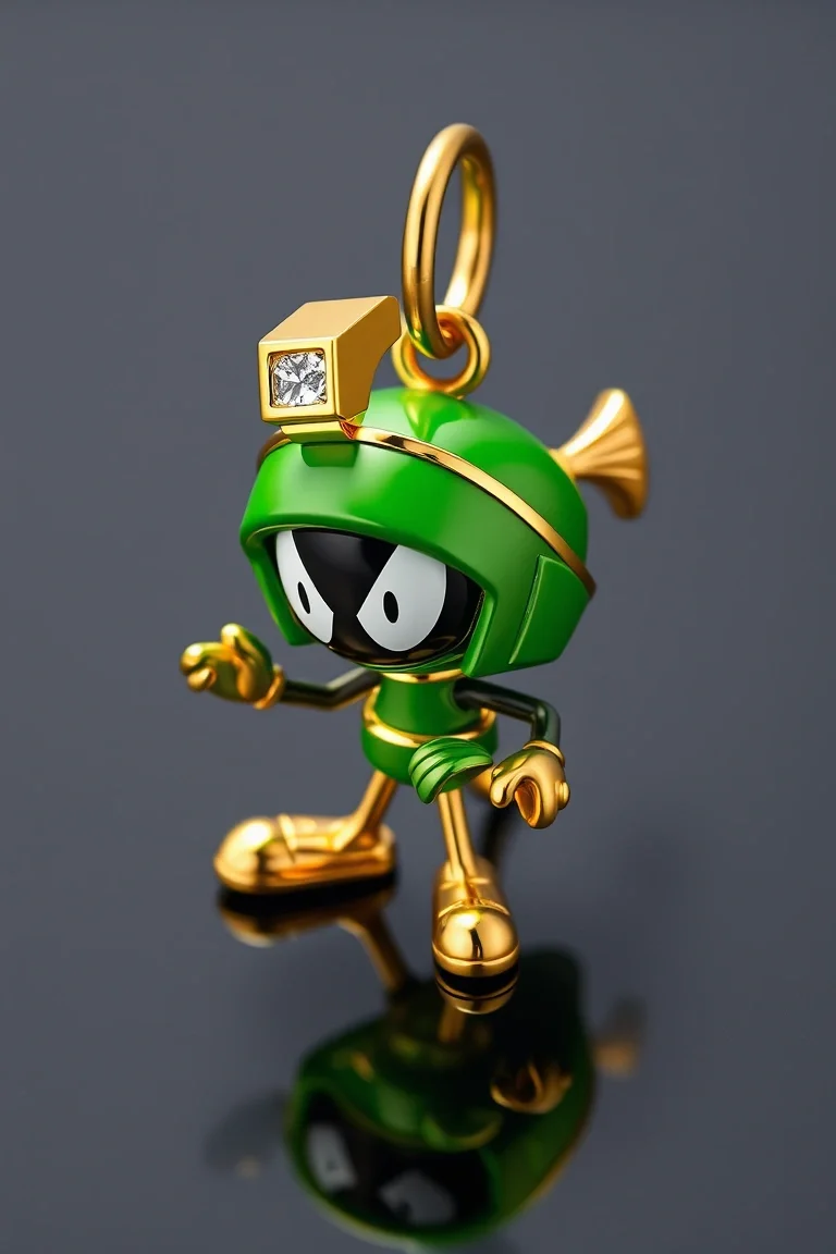 14K Marvin The Martian Charm