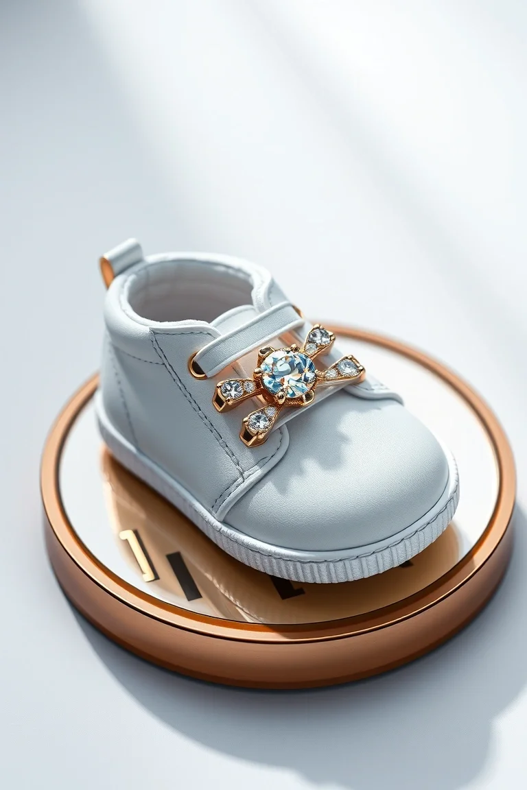 14k Medium Baby Shoes On Disc DC Quality