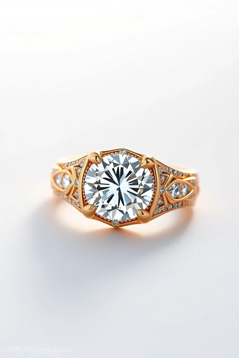 14K Mens Diamond Ring