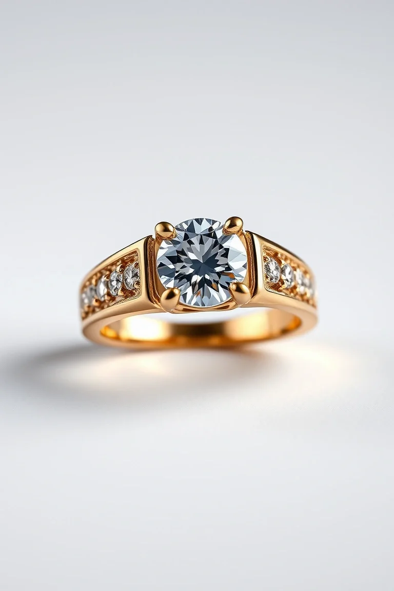 14K Mens Diamond Ring