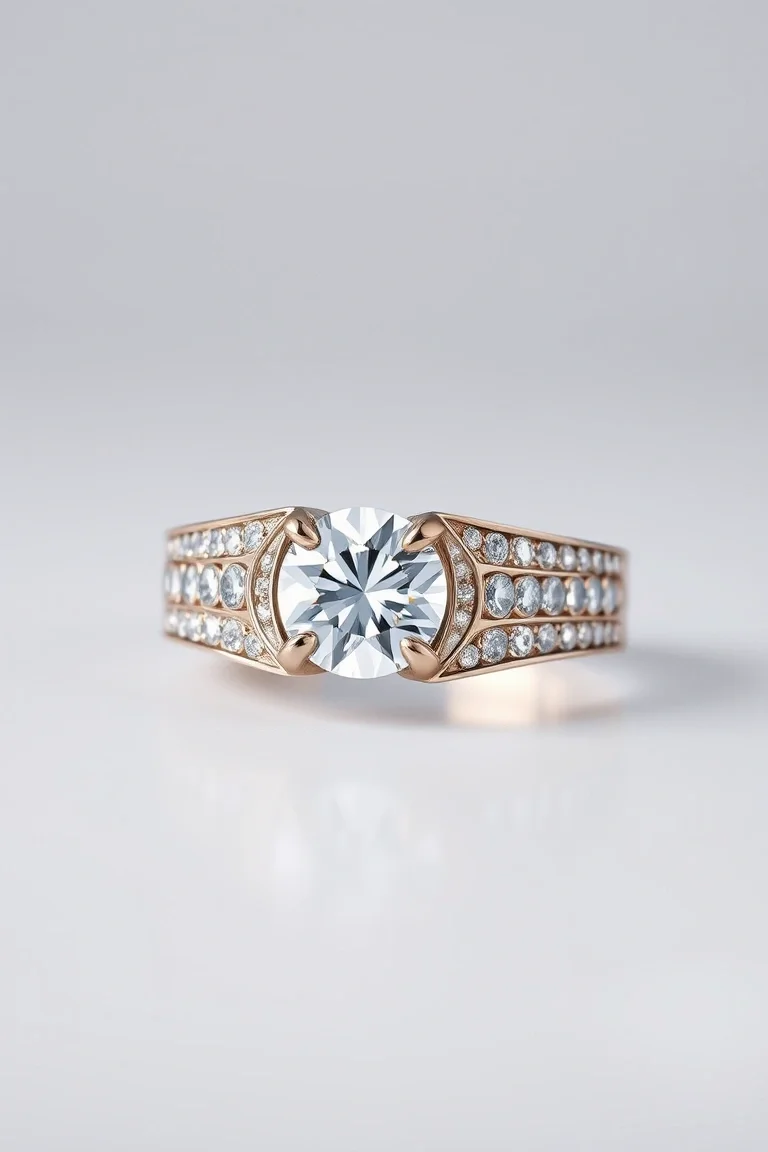 14K Mens Diamond Ring