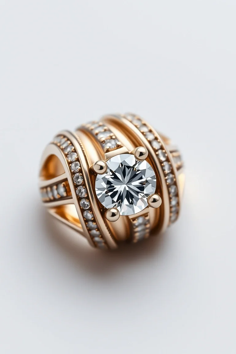 14K Mens Diamond Ring