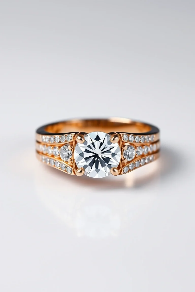 14K Mens Diamond Ring