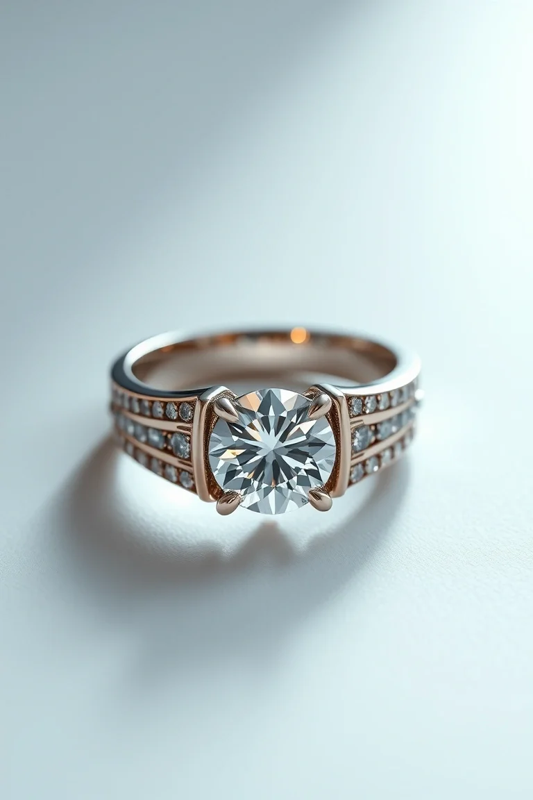 14K Mens Diamond Ring