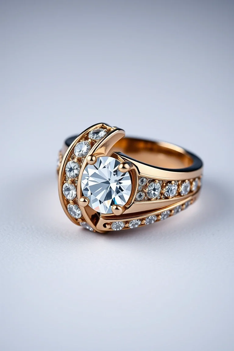 14K Mens Diamond Ring