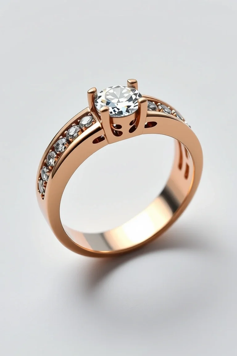 14K Mens Diamond Ring