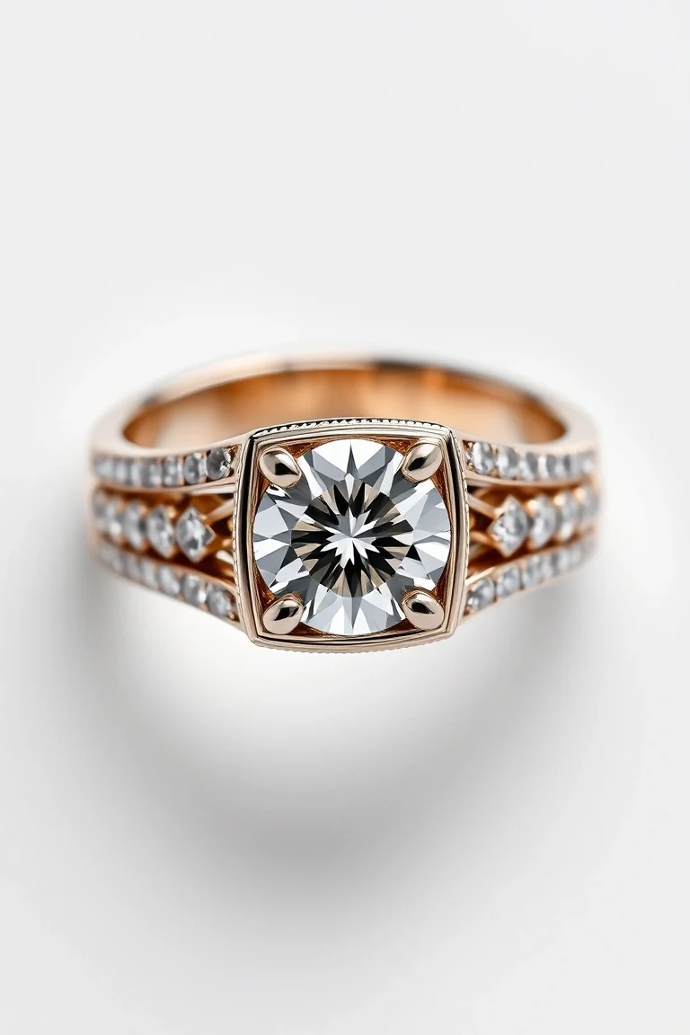 14K Mens Diamond Ring