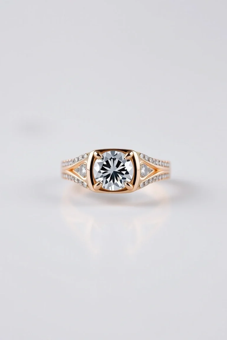 14K Mens Diamond Ring