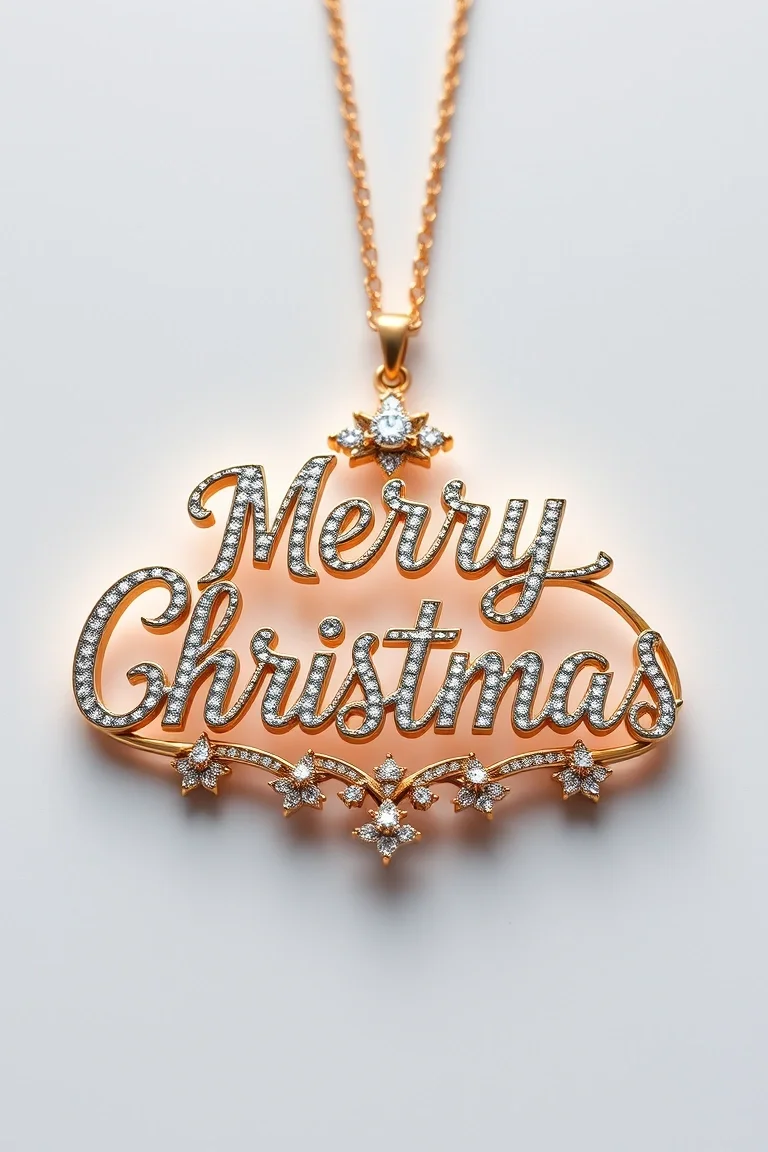 14k Merry Christmas L Quality