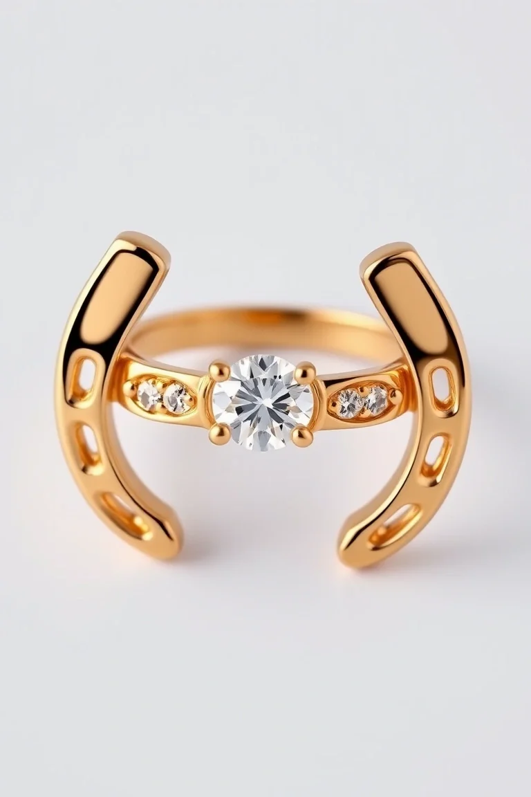 14K Mini Horseshoe Nugget 7 In.