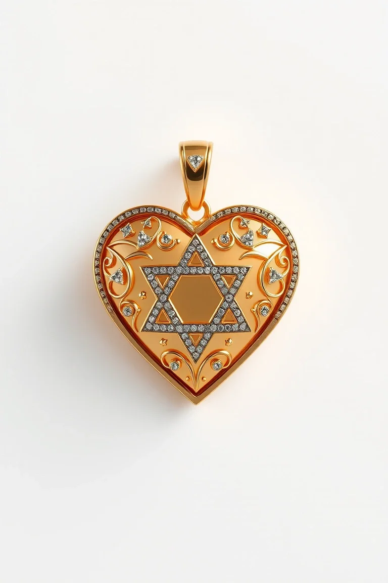 14K Mizpah Heart