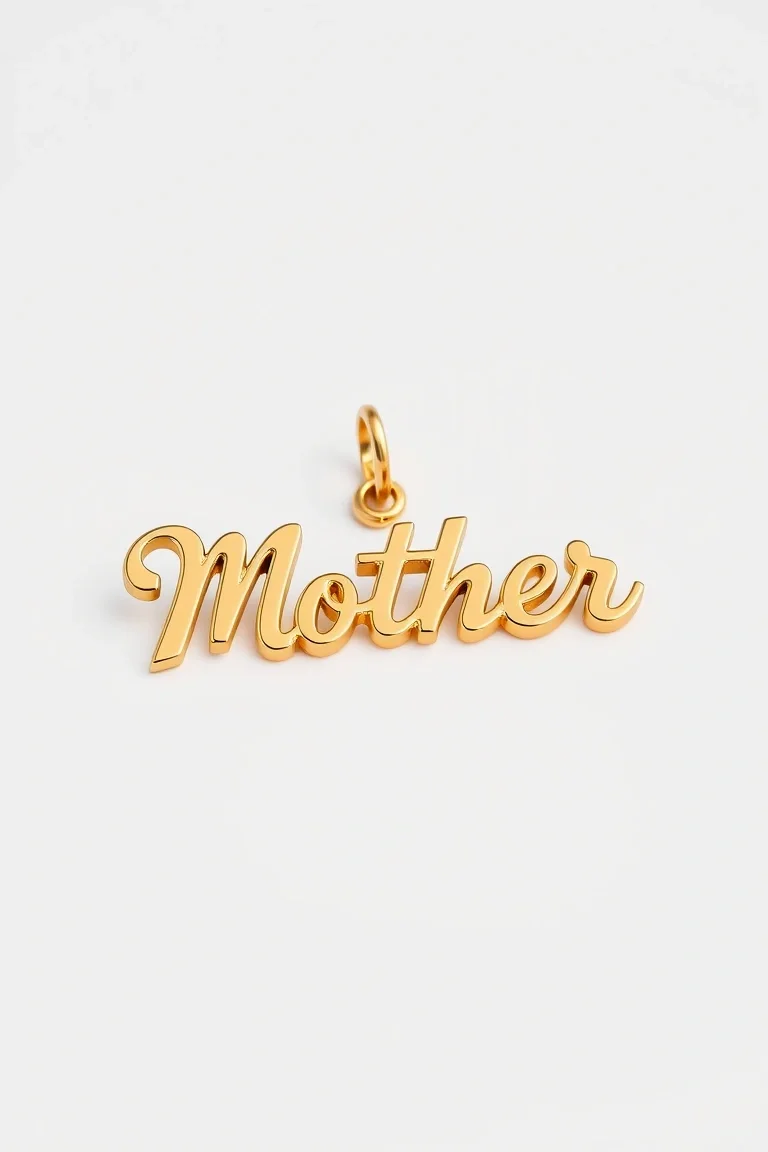 14K Mother Combination Pin And Charm