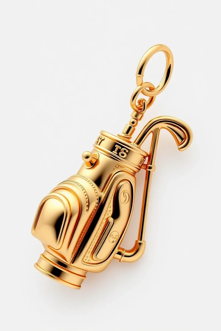 14K Moveable Golf Bag Charm