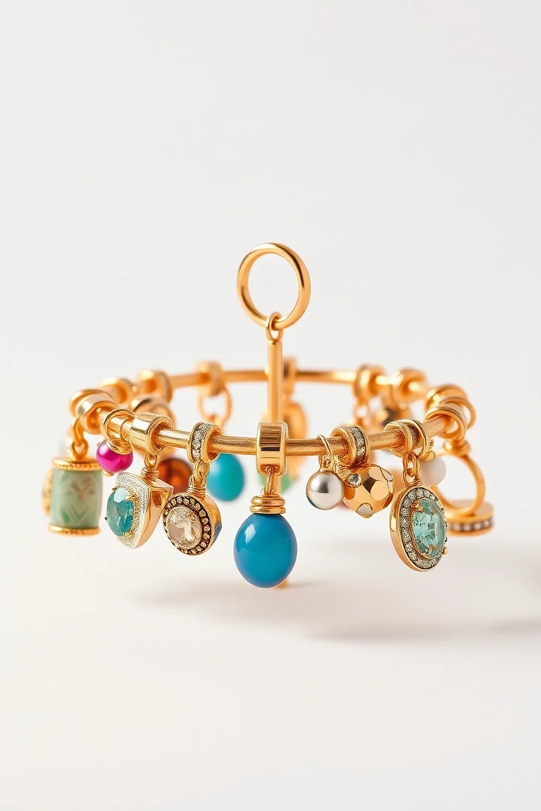 14K Multi-Colored Charm Holder