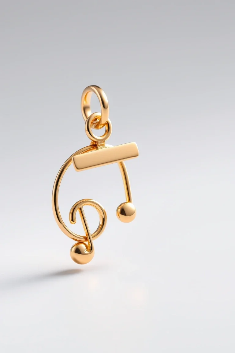14K Musical Charm