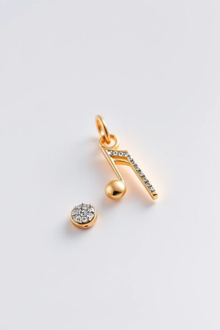 14K Musical Charm