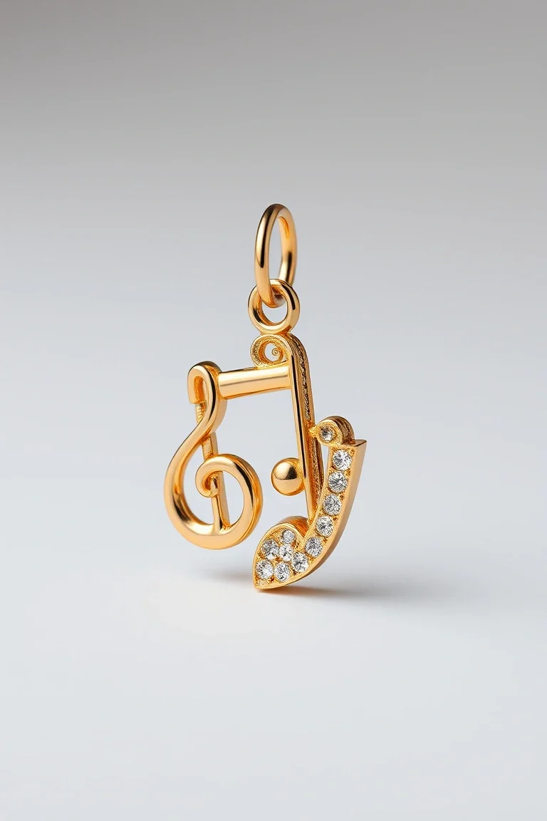 14K Musical Charm
