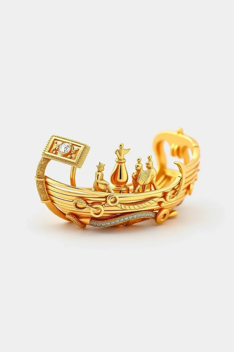 14K Noahs Ark Bracelet 7 In.