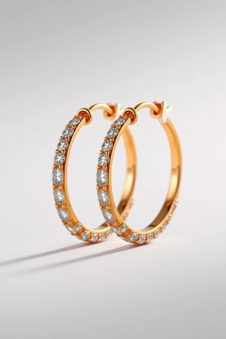 14K Non Pierced Hoops