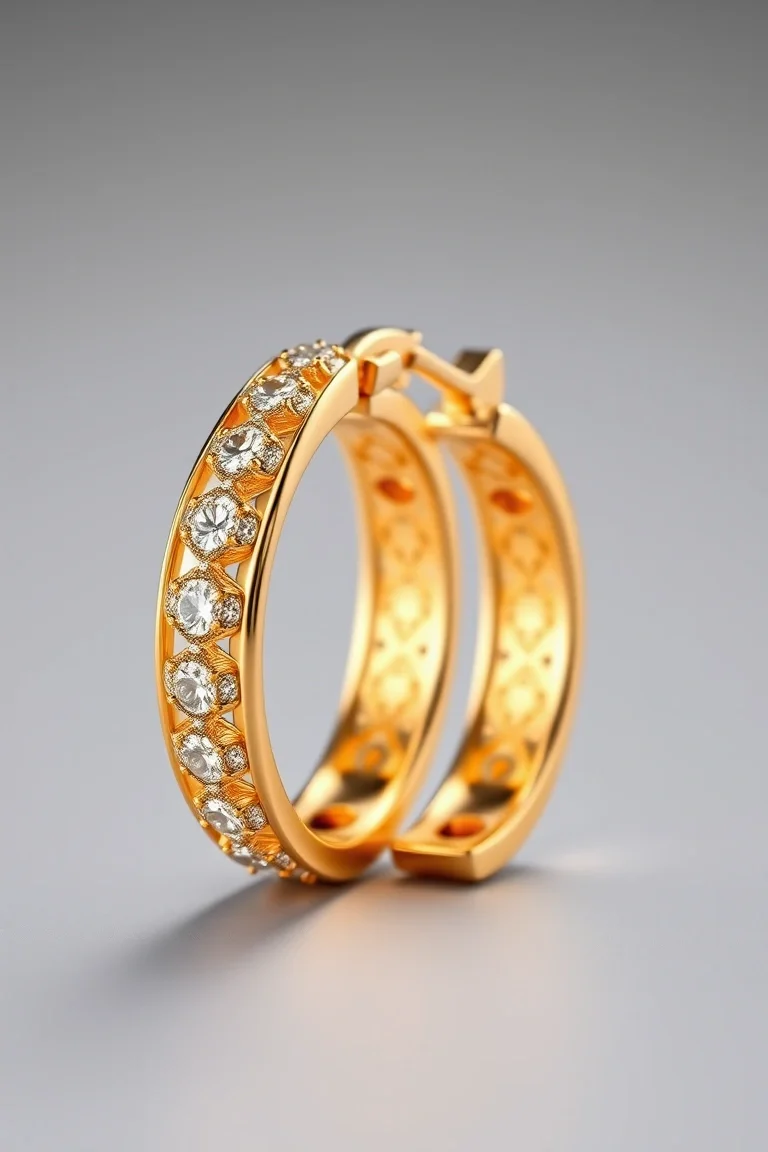 14K Non Pierced Hoops