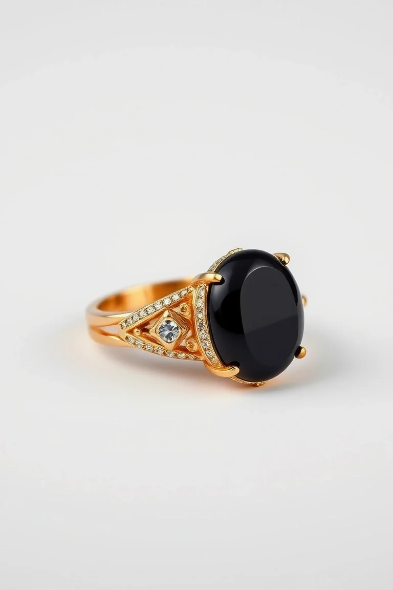 14K Onyx Ring