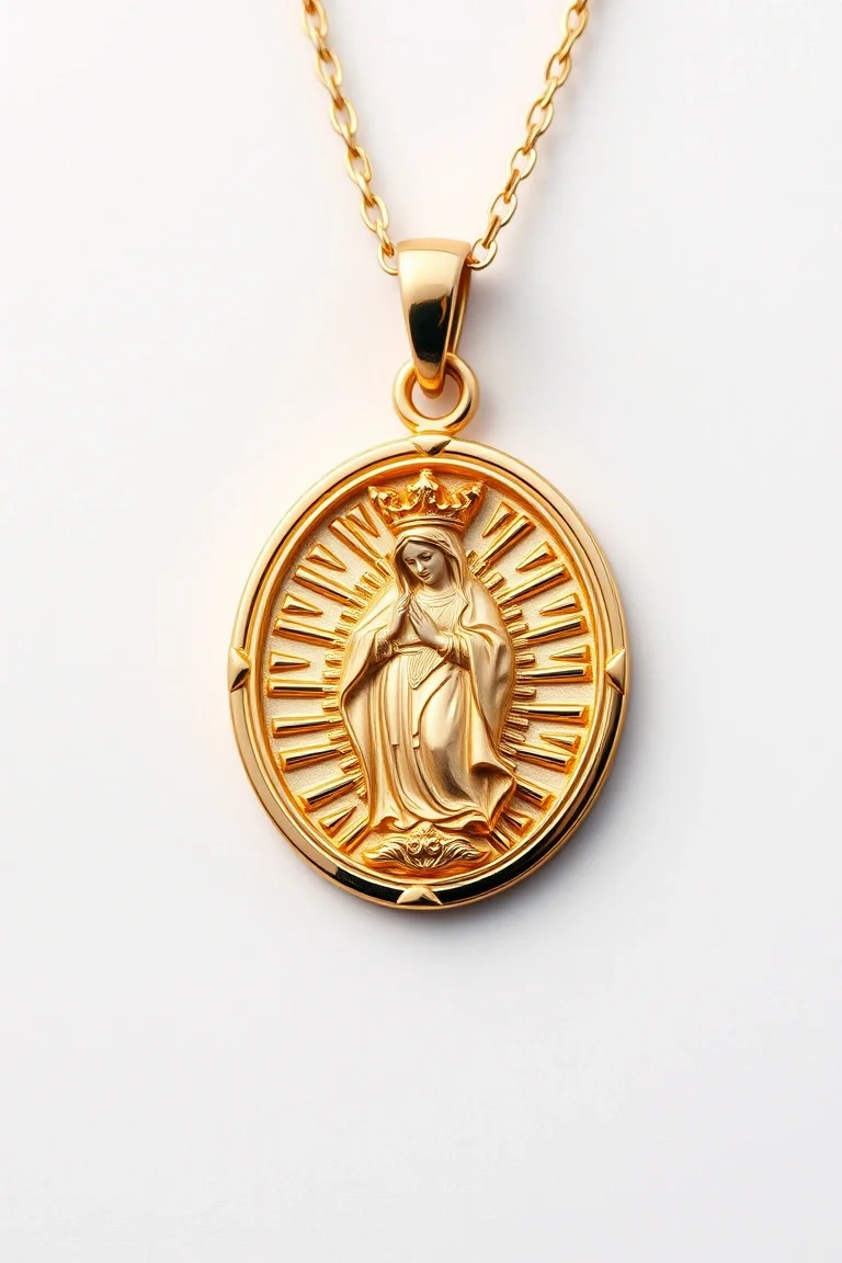 14K Oval Guadalupe