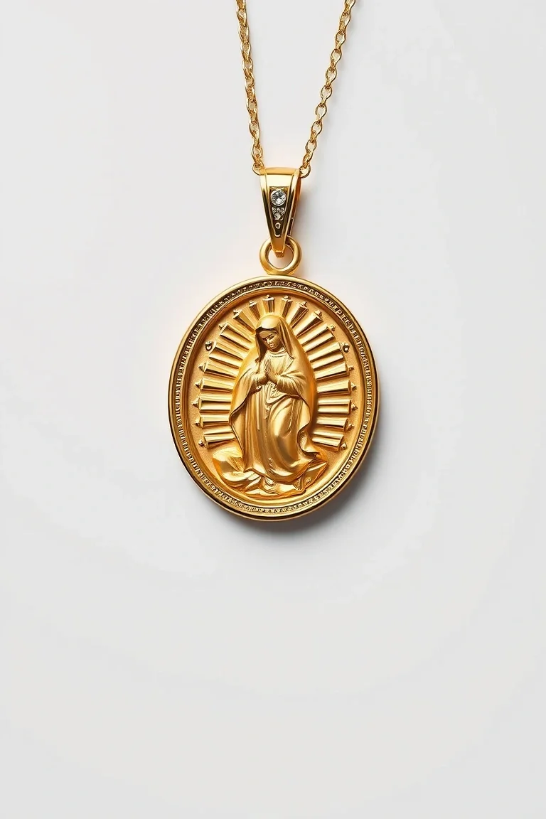 14K Oval Guadalupe