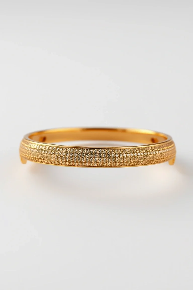 14k Oversize Engraved Bangle 16O Quality