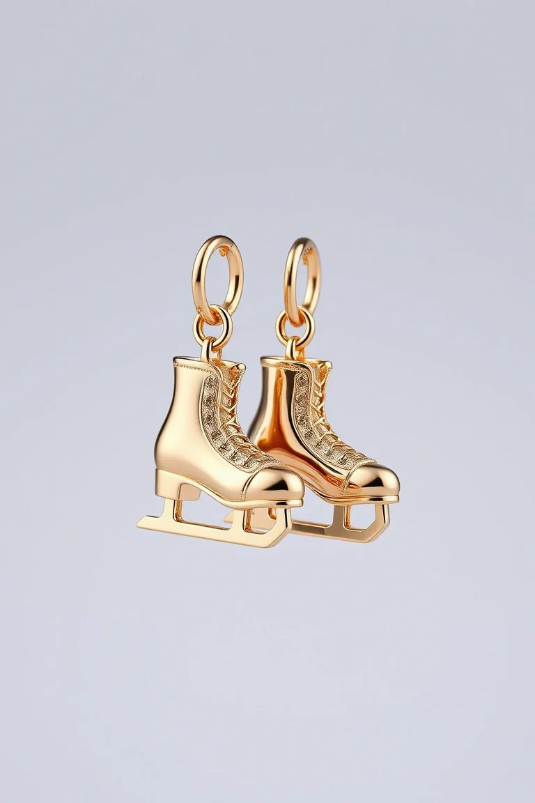 14K Pair Of Ice Skates Charm