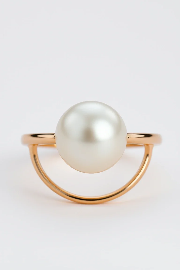 14K Pearl Ring 3mm Center