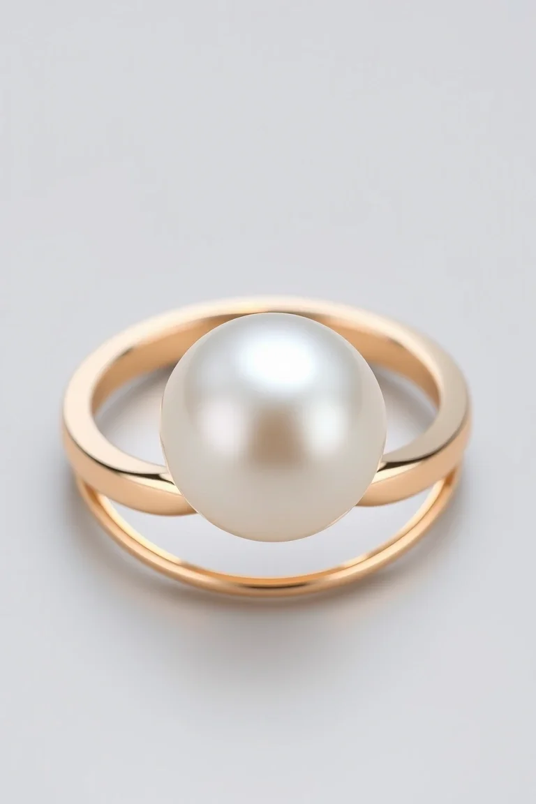 14K Pearl Ring 4mm Center