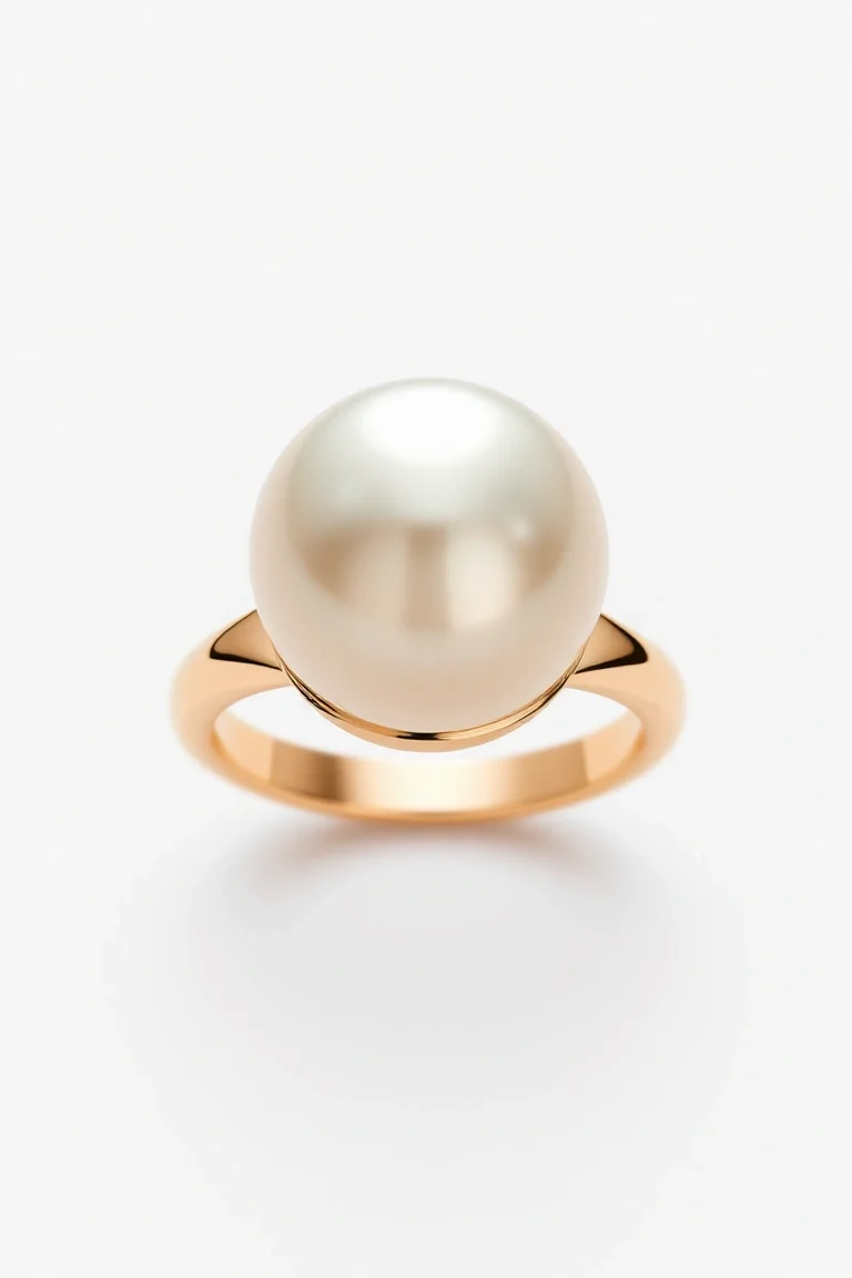 14K Pearl Ring 5mm Center