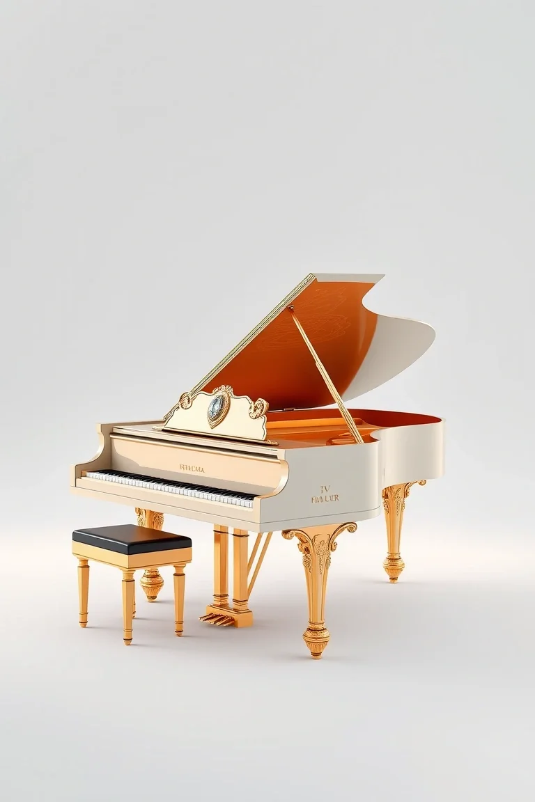 14k Piano Moveable Top Opens L Quality