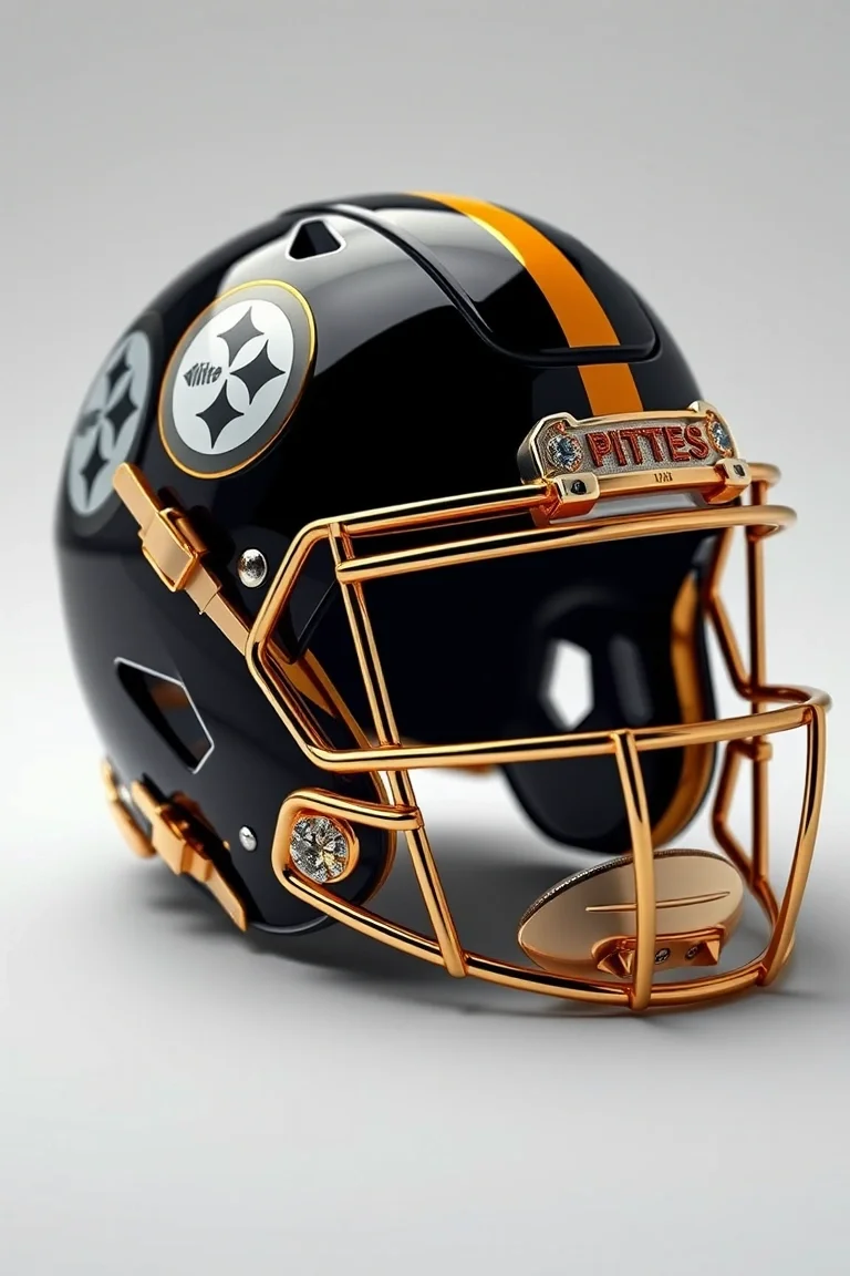 14K Pitts Steelers Helmet