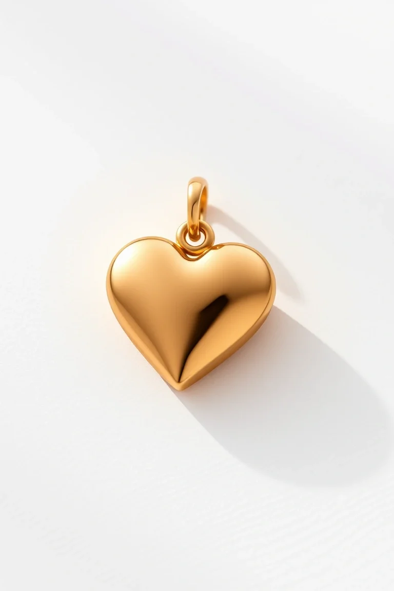 14K Plain Heart Charm