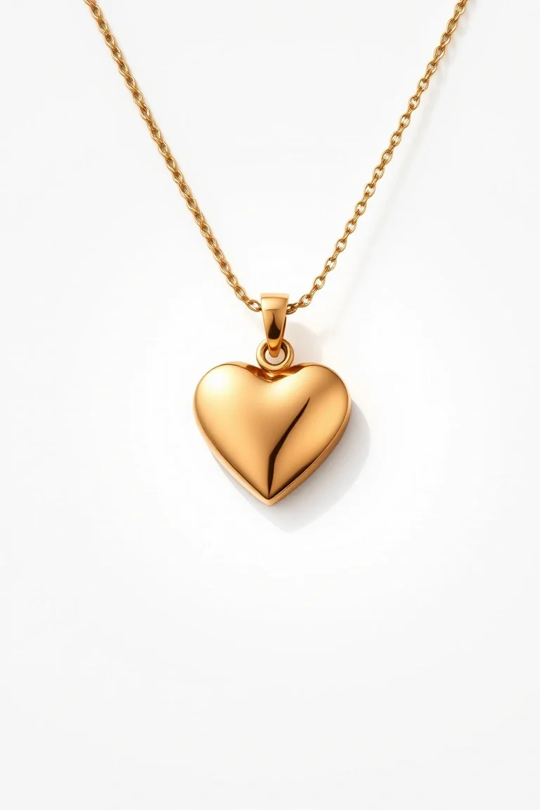 14K Plain Heart Charm
