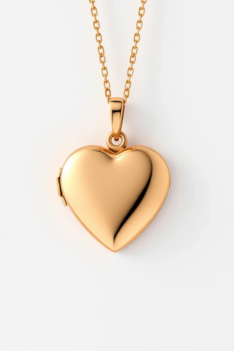 14K Plain Heart Locket