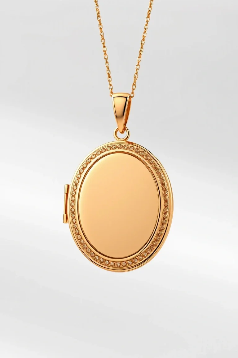 14K Plain Locket