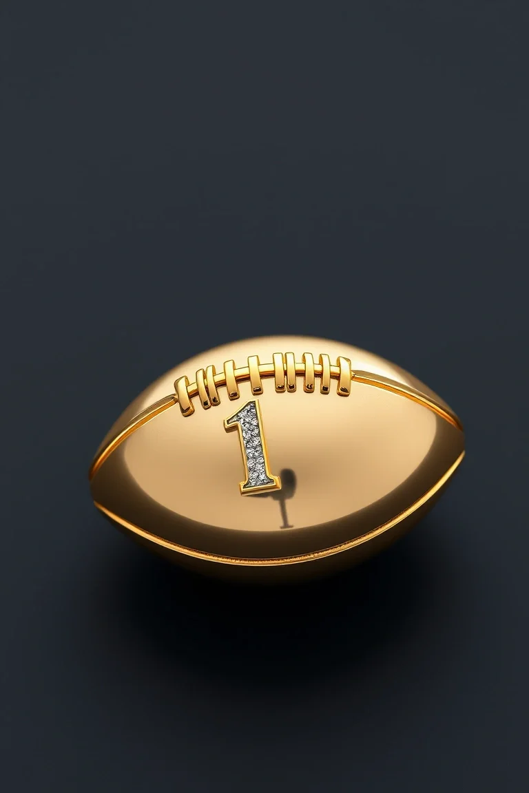 14K Polished #1 Football