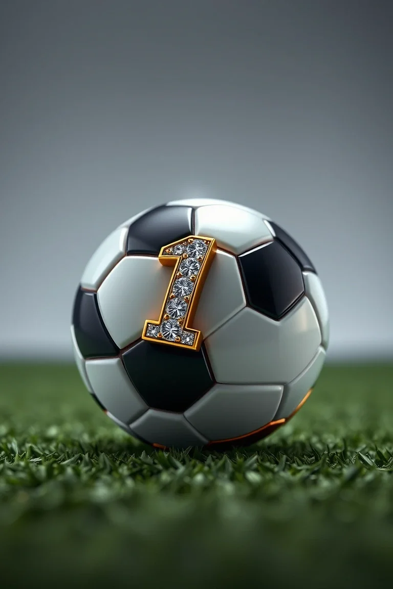 14K Polished #1 Soccer