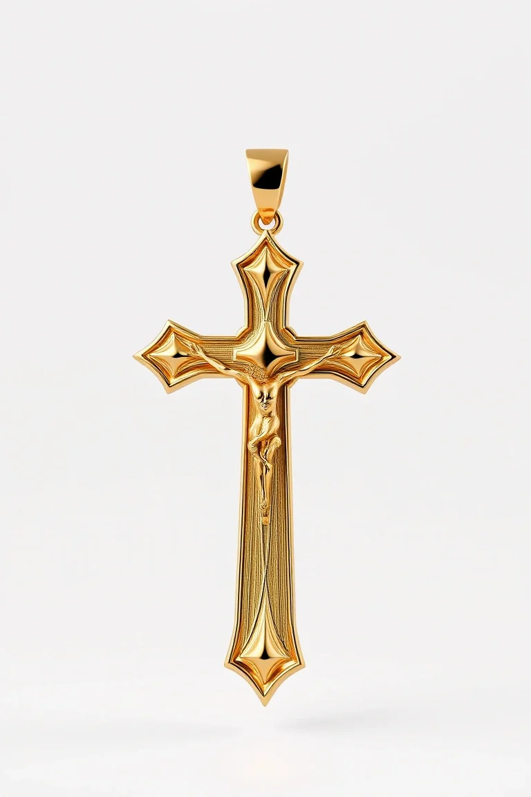 14k Polished Crucifix Cross