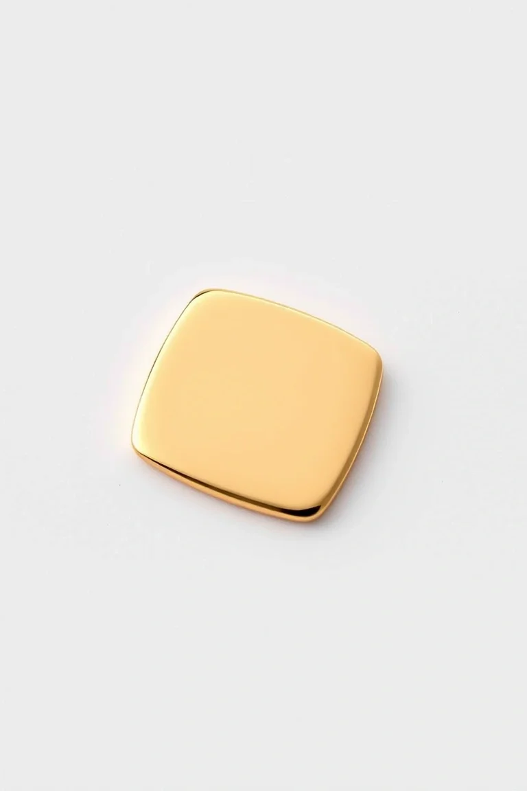 14K Polished Disc-15mmx21mm