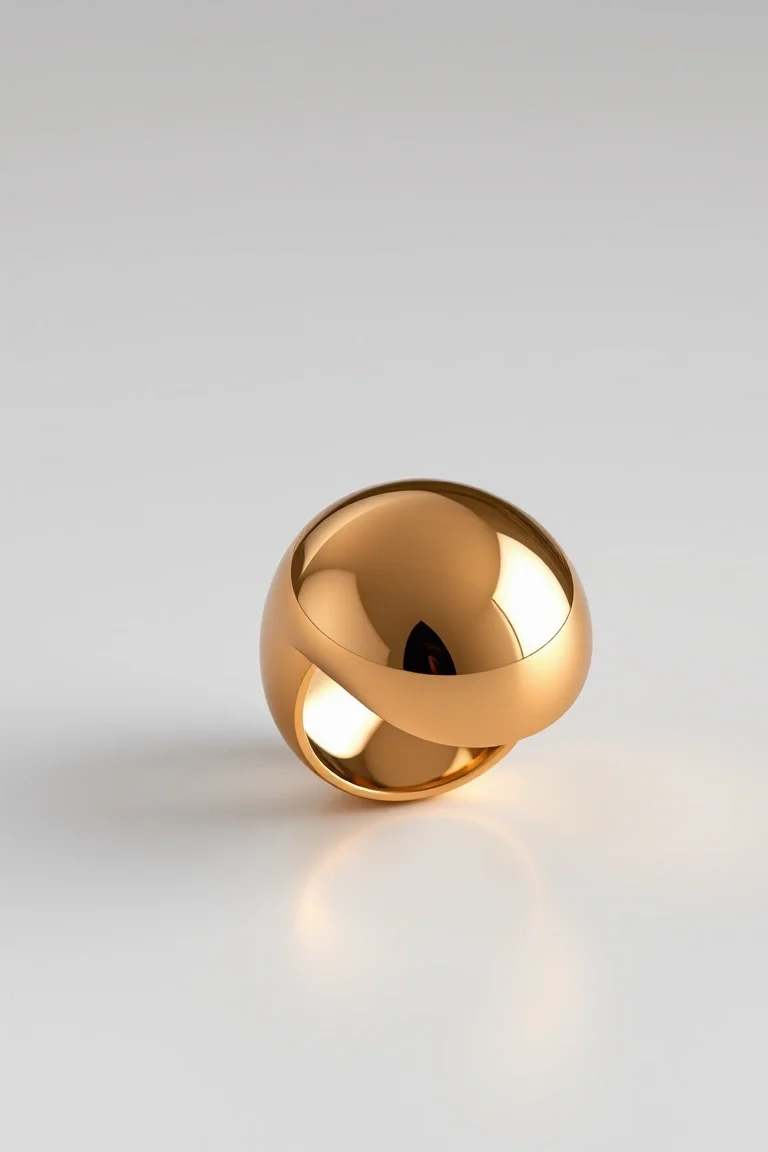 14K Polished Dome Ring