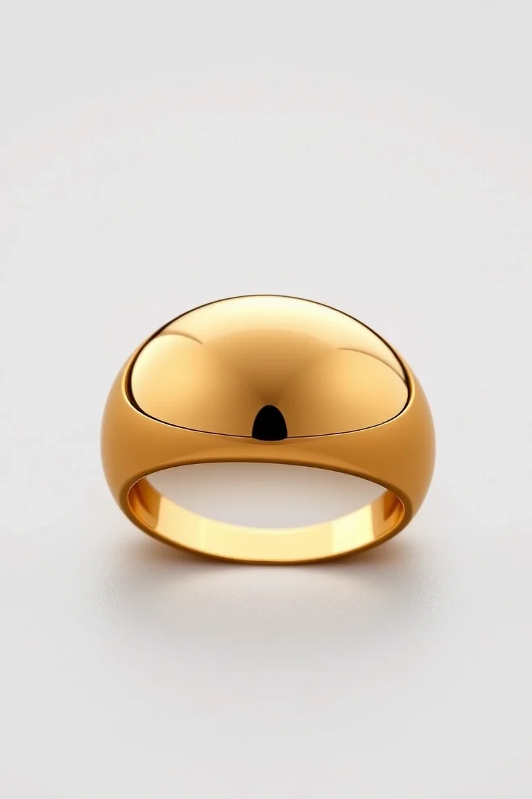 14K Polished Dome Ring