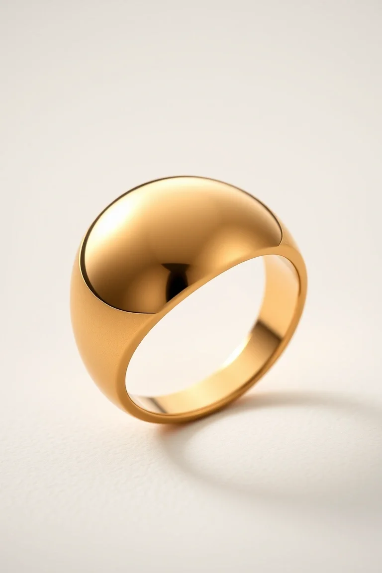14K Polished Dome Ring